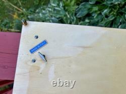 Large Vintage Italian Burl Wood Music Box, marquetry floral