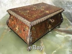 Large Vtg Gorgeous Reuge Swiss Music Box W Amazing Hand Wood Case W 4 Songs Work
