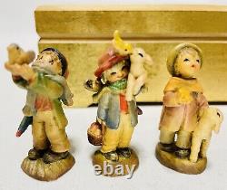 Limited Edition 6 Anri Mini Wood Carving Dolls Reuge Music Box Ferrandis