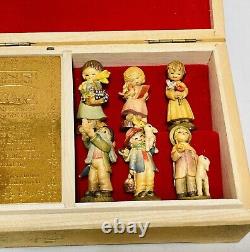 Limited Edition 6 Anri Mini Wood Carving Dolls Reuge Music Box Ferrandis