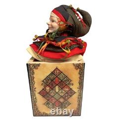 Limited Edition Faith Wick JESTER Jack-in-the-Box Music Box, Reuge Swiss Movemen