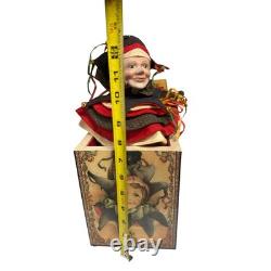 Limited Edition Faith Wick JESTER Jack-in-the-Box Music Box, Reuge Swiss Movemen