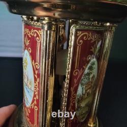 Lipstick Cigarette Holder Music Box Carousel ballerina Reuge vintage Needs Fix
