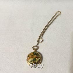 Luge Reuge With Music Box Pocket Watch Melody For Elise Girl Playing The Piano