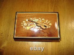 Luxury Reuge Italian Inlay Music Box/Jewelry Box, Plays Someone To Watch Over Me