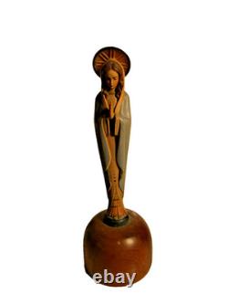 Mid Century Reuge Virgin Mary Music Box Swiss Ave Maria Schubert Catholic Decor