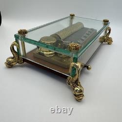 Mint Vintage Reuge Swiss Music Box CH 3/72 The Dauphin Glass Case