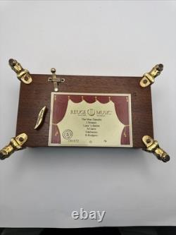 Mint Vintage Reuge Swiss Music Box CH 3/72 The Dauphin Glass Case