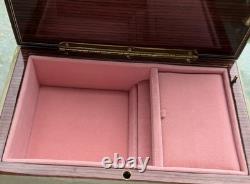 Mint Vintage Sorrento Italy Music Box Reuge Romance Canon in D Green Wood Inlay