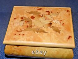 Mint Vintage Swiss REUGE Wood lacquered musical box, Italy, Love Story