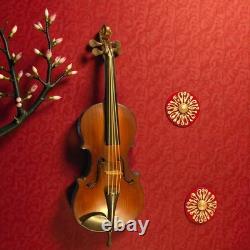 Music Box Reuge Brand Violin Shaped Nutcracker Waltz of the Flowers READ