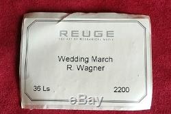 NEW 36 Note REUGE MUSICAL MOVEMENT WEDDING MARCH by Wagner (see & hear video)