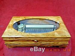 New Spanish Olivewood Music Box With Thorens (pre-reuge) 6 Tune 41 Note Movement