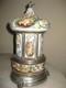 Old Reuge Capodimonte Porcelain Musical Lipstick Cigarette Carousel Music Box