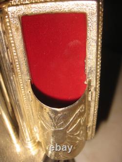 Old Reuge Capodimonte Porcelain Musical Lipstick Cigarette Carousel Music Box