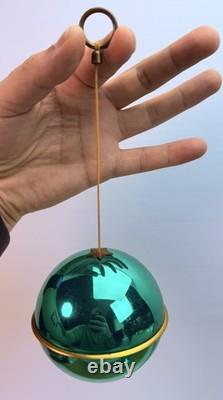 Pair Vintage 60's Reuge STE CROIX Music Box Ball Christmas Ornaments Swiss Made
