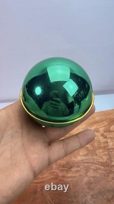 Pair Vintage 60's Reuge STE CROIX Music Box Ball Christmas Ornaments Swiss Made