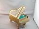RARE Vint Reuge Large Needlepoint Top Figural Piano Music Box 2 Songs