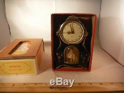RARE Vintage Rensie/Reuge Spinning Ballerina Beau Morning Clock & Music Box