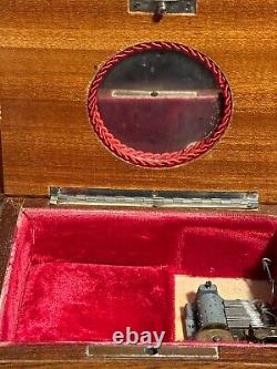 RARE-Vintage Reuge 19 Note Wooden Music Box Made In Italy, Swiss Movement
