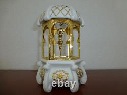 RARE Vintage Reuge Dancing Ballerina Music Box Igor Carl Faberge 24K Gold Case