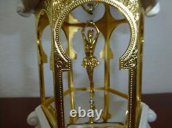 RARE Vintage Reuge Dancing Ballerina Music Box Igor Carl Faberge 24K Gold Case