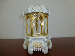 RARE Vintage Reuge Dancing Ballerina Music Box Igor Carl Faberge 24K Gold Case