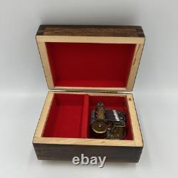 RARE Vintage Reuge Disney Disneyland Pinocchio Souvenir Wooden Music Box WORKING