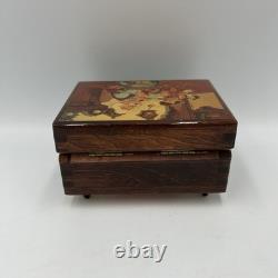 RARE Vintage Reuge Disney Disneyland Pinocchio Souvenir Wooden Music Box WORKING