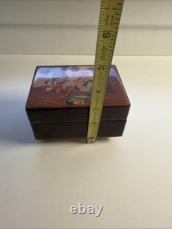 RARE Vintage Reuge Disney Disneyland Pinocchio Souvenir Wooden Music Box WORKING