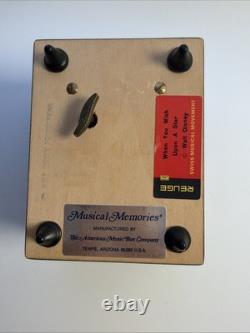 RARE Vintage Reuge Disney Disneyland Pinocchio Souvenir Wooden Music Box WORKING