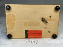 RARE Vintage Reuge Maddonnina Ava Maria Wooden Music Box Virgina Mary Jesus