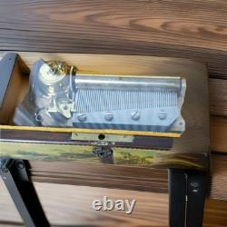 REUGE 50 Note 4 Song Cylinder Music Locking Box W Key Mozart Vintage Gold