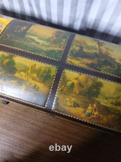 REUGE 50 Note 4 Song Cylinder Music Locking Box W Key Mozart Vintage Gold