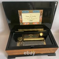 REUGE #58 CHIMES of WORSHIP Inlaid Music Box 3.72 Note-Limited Edition-VTG MINT