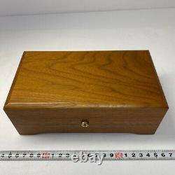 REUGE 72 Note 3 Part Cylinder Music Box Playing Chopin Vintage Gold Brown Used