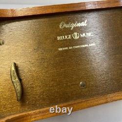 REUGE 72 Note 3 Part Cylinder Music Box Playing Chopin Vintage Gold Brown Used