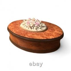 REUGE Capodimonte Burlwood Music Box Plays Memory from CATS 10 Italy