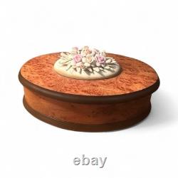 REUGE Capodimonte Burlwood Music Box Plays Memory from CATS 10 Italy