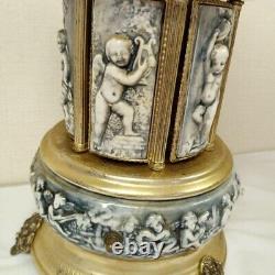 REUGE Capodimonte Ceramic Music Box Tales from the vienna woods Auth Antique