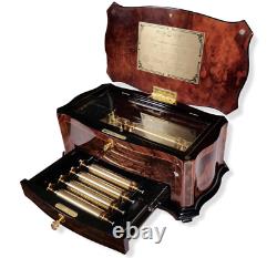 REUGE DOLCE VITA Interchangeable 5 Cylinder 72 Note Music Box (Video Inc.)