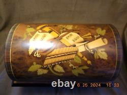 REUGE INLAID TREASURE CHEST With BRASS PLATED AD-30 4-1/2 DISC PLAYER & 10 DISCS