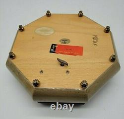 REUGE ITALY OCTAGON FLORAL WOOD INLAY JEWELRY / MUSIC BOX with KEY MY WAY