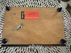 REUGE Italian Jewelry Music Box Floral Inlaid And LoveStory Theme