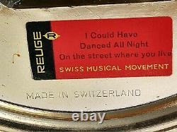 REUGE Lipstick Cigarette Music Box/Carousel Dispenser Made in Switzerland WORKS