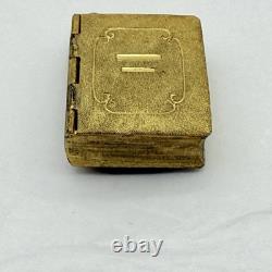 REUGE Locker Music Box Locket Gold Tone Vintage Hand Assembled Swiss Made RARE