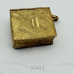 REUGE Locker Music Box Locket Gold Tone Vintage Hand Assembled Swiss Made RARE