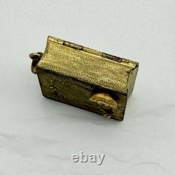 REUGE Locker Music Box Locket Gold Tone Vintage Hand Assembled Swiss Made RARE