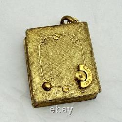 REUGE Locker Music Box Locket Gold Tone Vintage Hand Assembled Swiss Made RARE