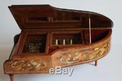 REUGE MUSIC BOX 5 airs by Mozart 5 INTERCHANGABLE CYLINDERS grand piano case